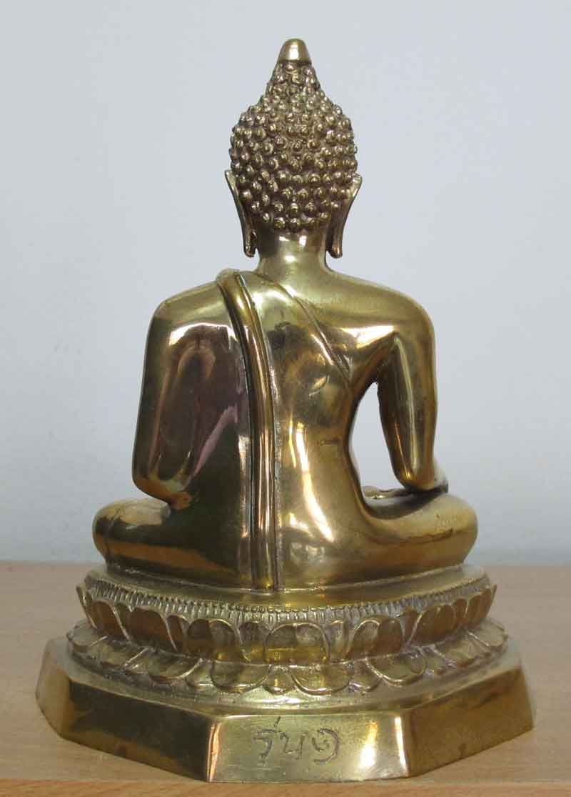 พระพุทธรูป ขนาด 5 นิ้ว  เนื้อทองเหลือง  สวย ไม่ทราบที่