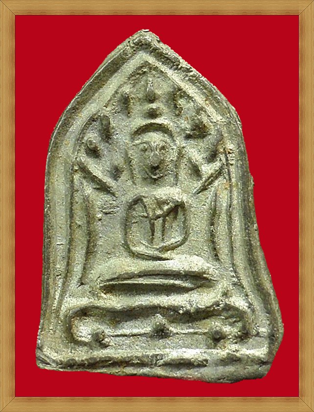 พระกรุวัดเพชร พิมพ์สมาธิ เนื้อชินเงิน จ.สระบุรี