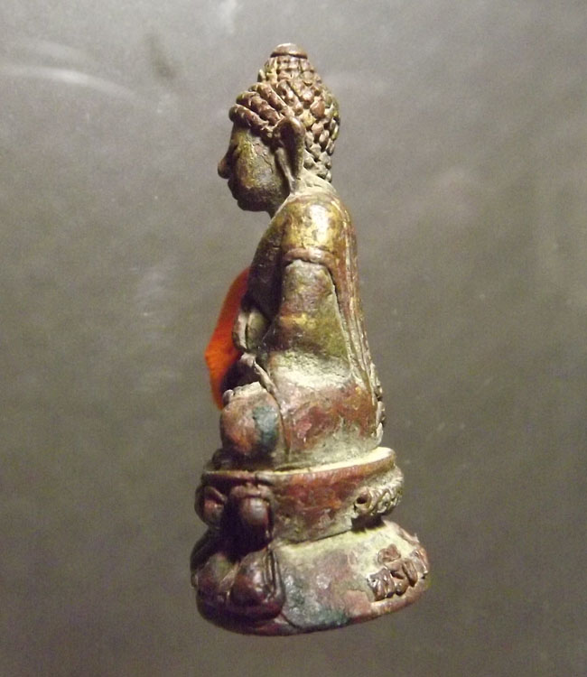 พระกริ่งสัมฤทธิ์ผล หลวงปู่หมุน วัดบ้านจาน แช่น้ำมนต์8ปี อุดปรอท