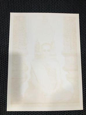 ภาพพิมพ์สีในหลวงทรงผนวช ที่ระลึก วันเฉลิมพระชนมพรรษาครบ 4 รอบ ปี 2518