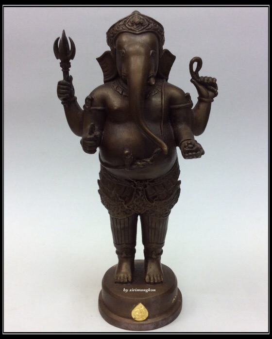 พระพิฆเนศ ปางยืนประทานพร รุ่น 100 ปี กรมศิลปากร ขนาดบูชา สูง 10.5 นิ้ว เนื้อโลหะผสม No.256