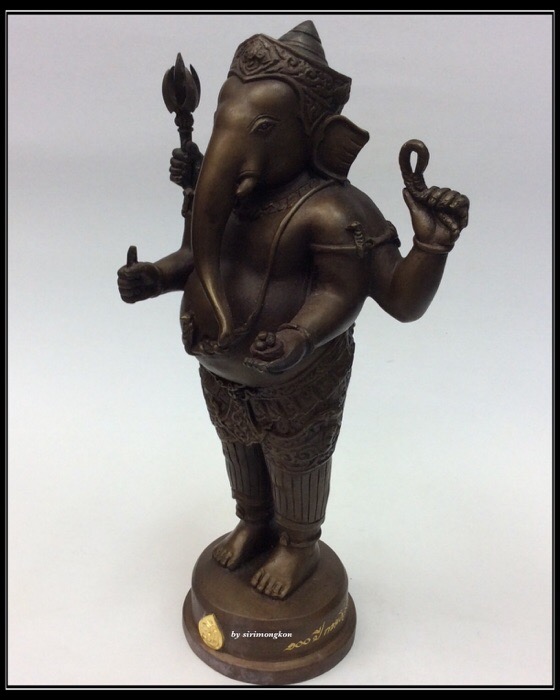 พระพิฆเนศ ปางยืนประทานพร รุ่น 100 ปี กรมศิลปากร ขนาดบูชา สูง 10.5 นิ้ว เนื้อโลหะผสม No.256