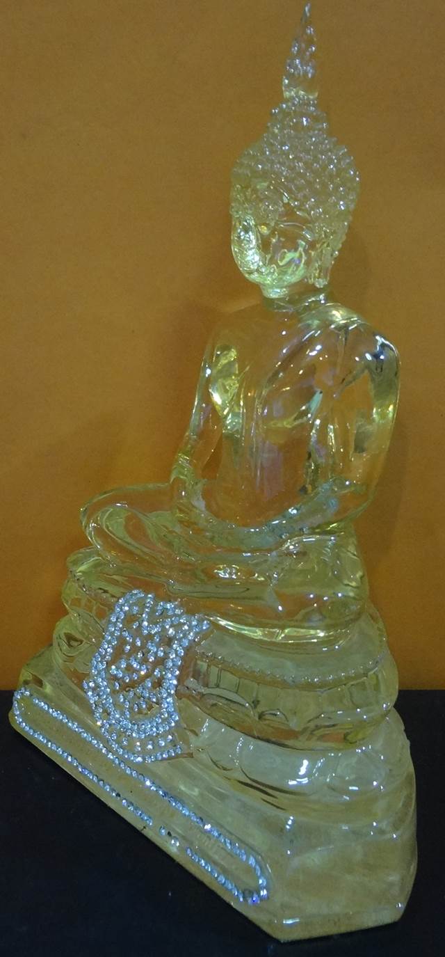 พระแก้วใสเหลืองอำพัน หลวงพ่อฤาษีลิงดำ ขนาดหน้าตัก 4.5