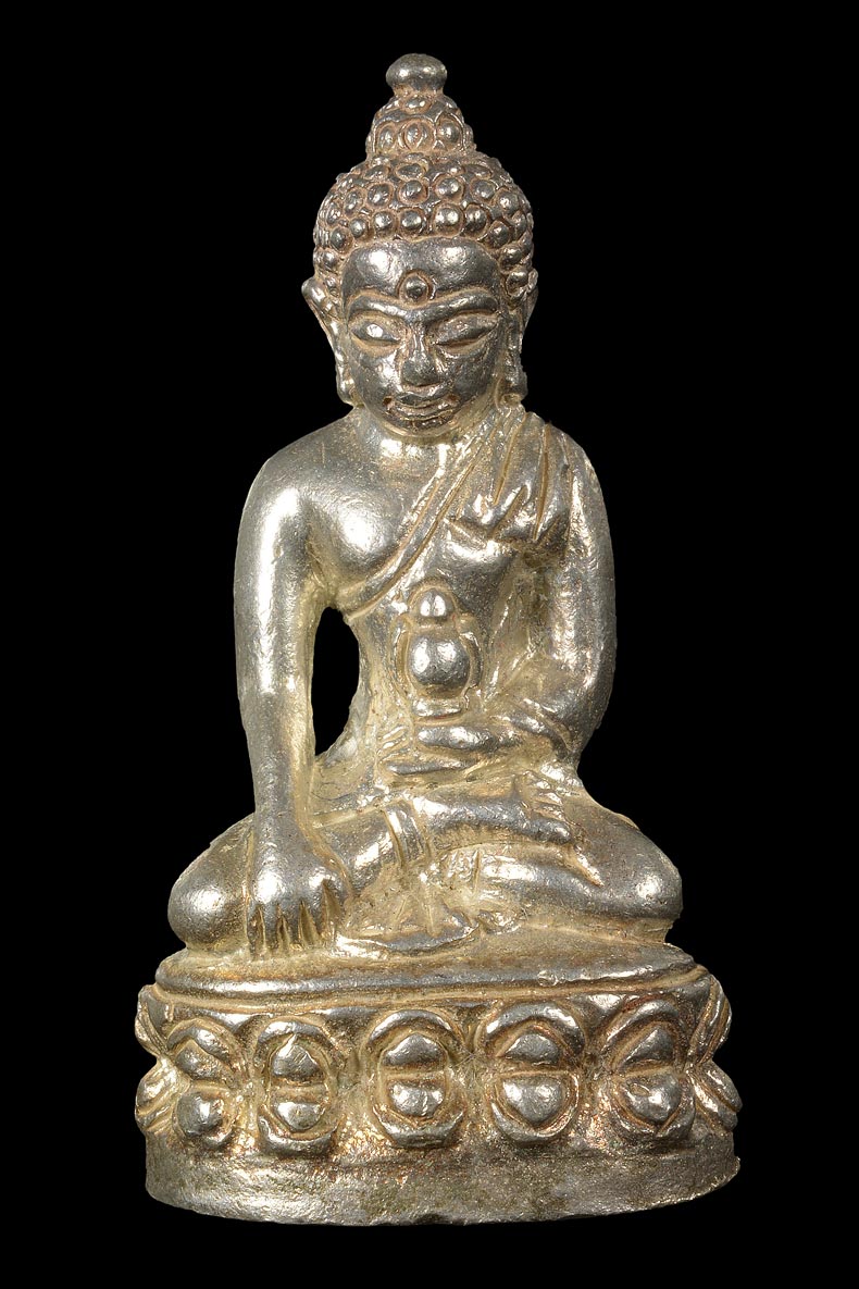 พระกริ่งเฉลิมพล เนื้อเงิน รุ่นสร้างโรงพยาบาลโคกโพธิ์ วัดช้างให้ ปี 2539