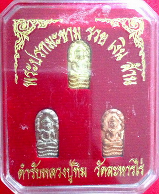 พระปรกใบมะขาม รวยเงินล้าน ตำหรับหลวงปู่ทิม วัดละหารไร่