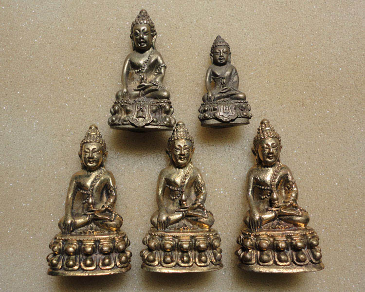 พระกริ่ง หลวงพ่อเชิญ วัดโคกทอง 5 องค์ เคาะเดียว 