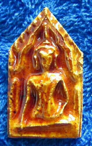 พระขุนแผนเคลือบ สมบูรณ์ทรัพย์ หลวงปู่ชื้น วัดญาณเสน อ.พระนครศรีอยุธยา จ.พระนครศรีอยุธยา