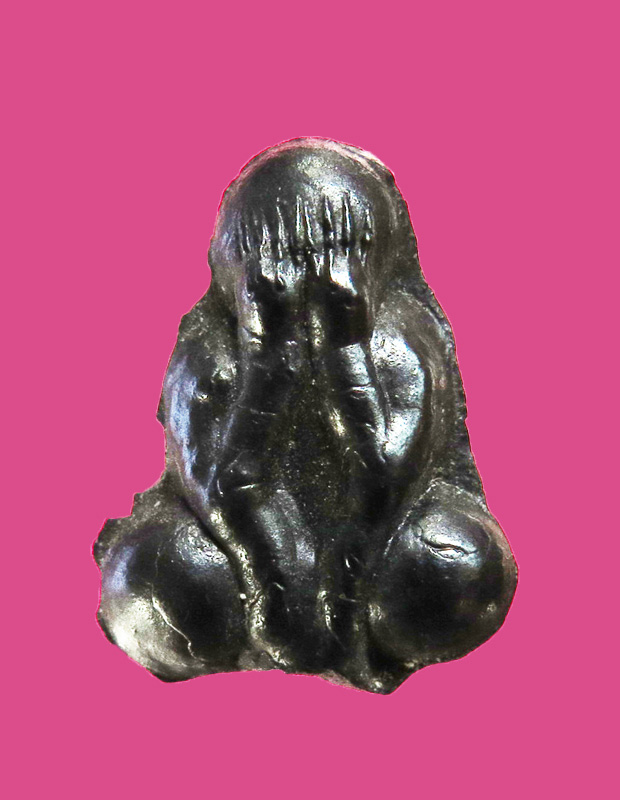 พระปิดตาพิมพ์เล็กสองหน้า เนื้อเมฆพัตร วัดท่าตำหนัก นครปฐม