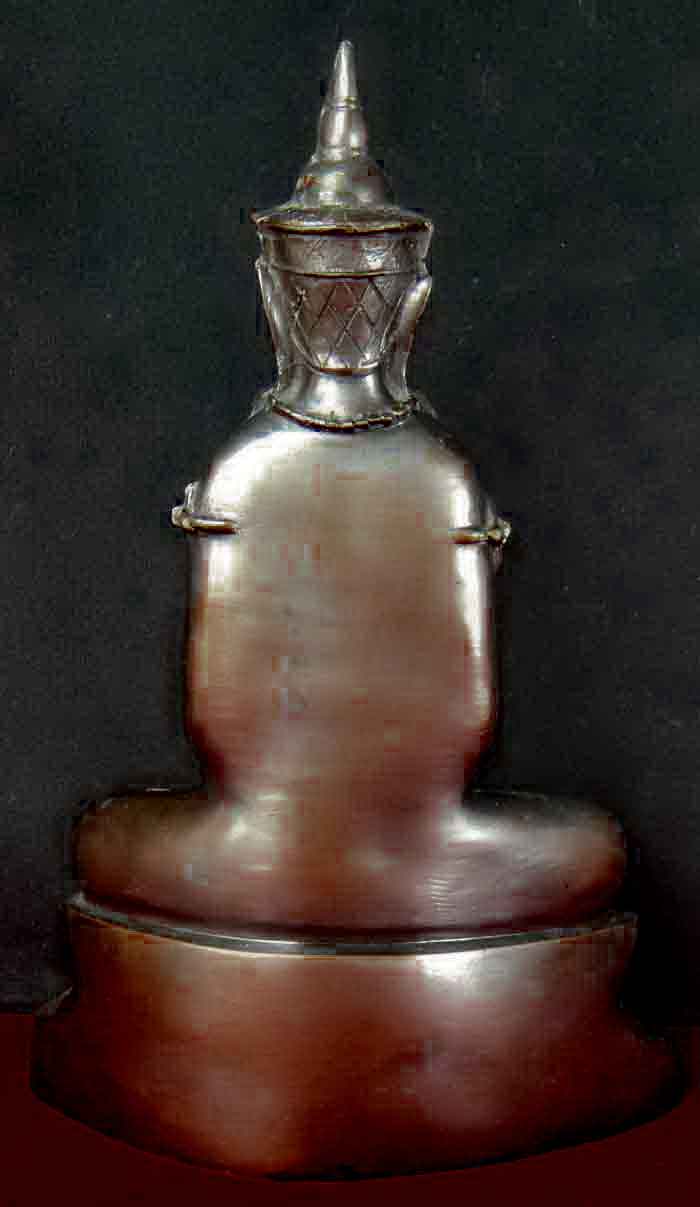 พระบูชาลพบุรีทรงเครื่อง พุทธศิลปสวยงามย้อนยุค เนื้อทองเหลืองผิวมันปู หนาตัก 4.5 นิ้วสูง 9 นิ้ว ฐาน 6