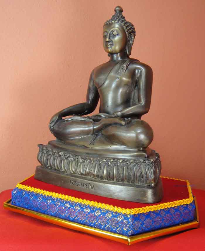 (((วัดใจเคาะเดียวแดง )))พระพุทธรูปศิลปะแบบสมัยเชียงแสน(สิงห์หนึ่ง)ขนาดหน้าตัก 5 นิ้ว