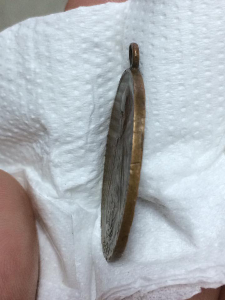 เหรียญครูบาศรีวิชัย นักบุญแห่งล้านนาไทย 2482 สองชาย สระอูแหลม เนื้อทองแดง สวยขลัง ไม่ถึงแสน