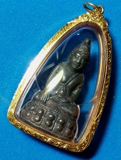 พระกริ่งโสฬส มปร.เนื้อทองเหลือง ปี2515 วัดราชประดิษฐ์ กทม.ปู่ทิมปลุกเสก มีเลี่ยมทองแท้ มีบัตรรับรอง