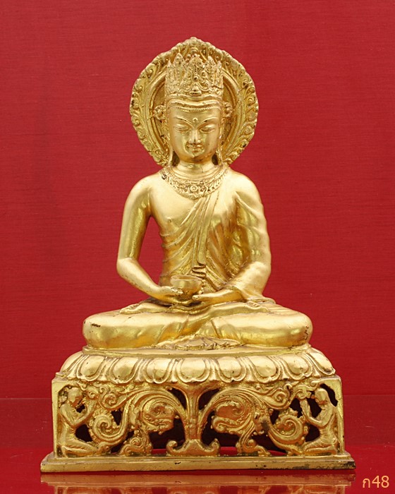 พระบูชาปางสมาธิทรงเครื่องจีน หน้าตัก 7.5 นิ้ว