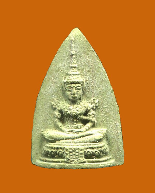 ถูกสุด สะดุดใจ...พระแก้วมรกตเจ้าคุณนร ยุวพุทธิกสมาคม จ.ชลบุรี ปี 2515 พิมพ์เล็ก เนื้อใบตอง หลังเกศา