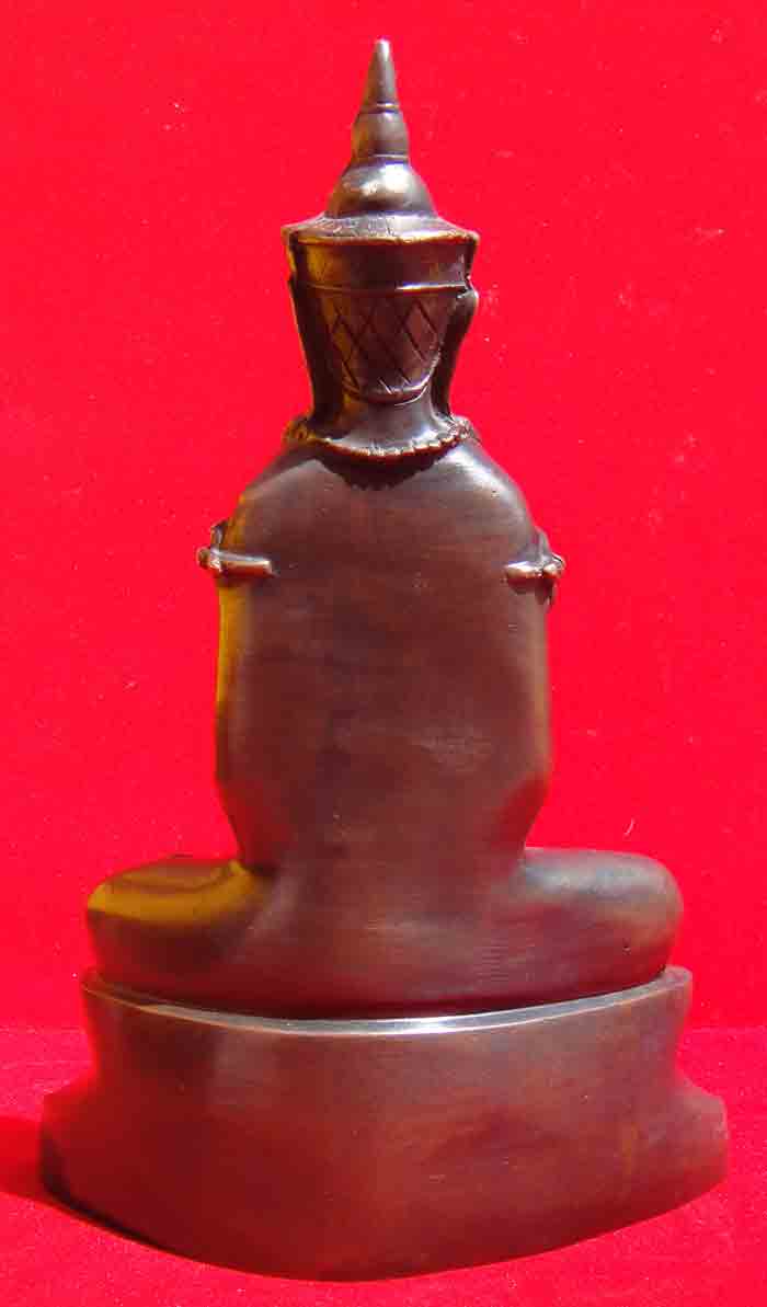 พระบูชาลพบุรีทรงเครื่อง พุทธศิลปสวยงามย้อนยุค เนื้อทองเหลืองผิวมันปู หนาตัก 4.5 นิ้วสูง 9 นิ้ว ฐาน 6