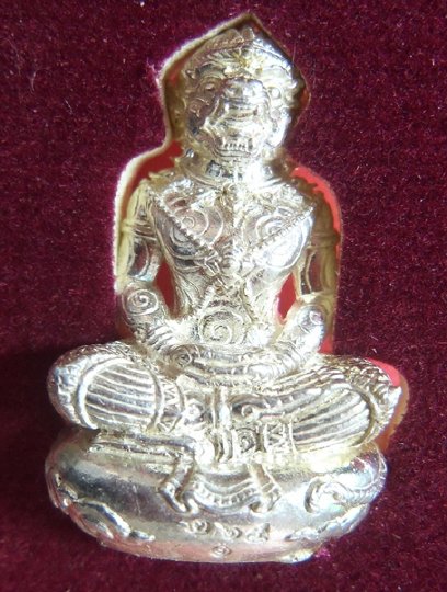 ชุดกรรมการ หนุมารมหาปราบคุมพล เนื้อเงิน นวะ สำริด ก้นอุดผง ฝังตะกรุดเงิน พลอย จีวร เลข 265 พร้อมกล่อ