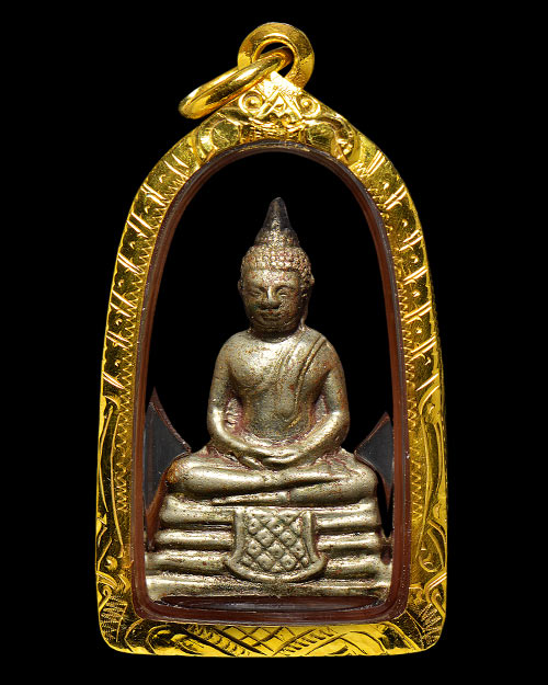 พระกริ่ง หลวงพ่อโสธร จ.ฉะเชิงเทรา เนื้ออัลปาก้า 2510 สภาพสวย+เลี่ยมทองครับ