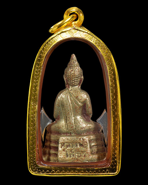 พระกริ่ง หลวงพ่อโสธร จ.ฉะเชิงเทรา เนื้ออัลปาก้า 2510 สภาพสวย+เลี่ยมทองครับ