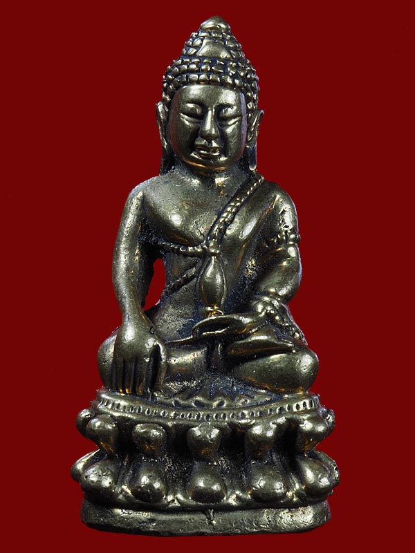 ((เคาะเดียว)) พระกริ่ง 3 นะ หลวงพ่อเกษม เขมโก สุสานไตรลักษณ์ จ.ลำปาง เนื้อทองผสม อุดโค๊ด นะ