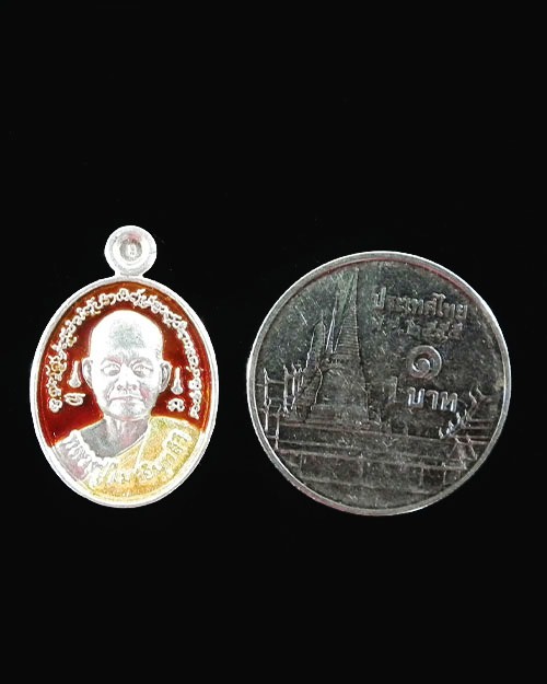 เหรียญเม็ดแตง เจริญพร  หลวงปู่ไม อินทสิริ ปี. ๒๕๕๖
