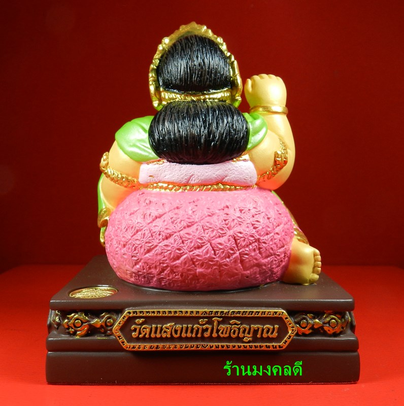 พระแม่นางกวัก ขนาดหน้าตัก 3.5 นิ้ว เนื้อเรซิ่นเพ๊นท์สี ครูบาอริยะชาติ วัดแสงแก้วโพธิญาณ จ.เชียงราย