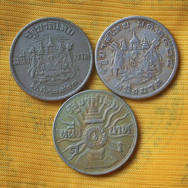 ((( เริ่มที่ 399.- )))  >> .....เหรียญกษาปณ์ฯ ๑ บาท ..ปี 2500 ..ปี 2505 ..ปี 2506..... << ..3 เหรียญ
