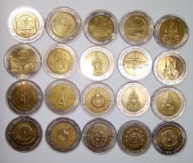 10 บาท 2 สี เหรียญที่ระลึก วาระต่างๆ 20 เหรียญ (1)