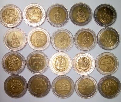 10 บาท 2 สี เหรียญที่ระลึก วาระต่างๆ 20 เหรียญ (2)