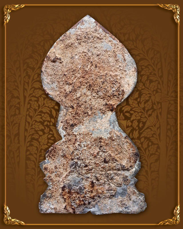 พระเชียงแสนปรกโพธิ์ พิมพ์ใหญ่ บัวรวน เนื้อชินเงิน