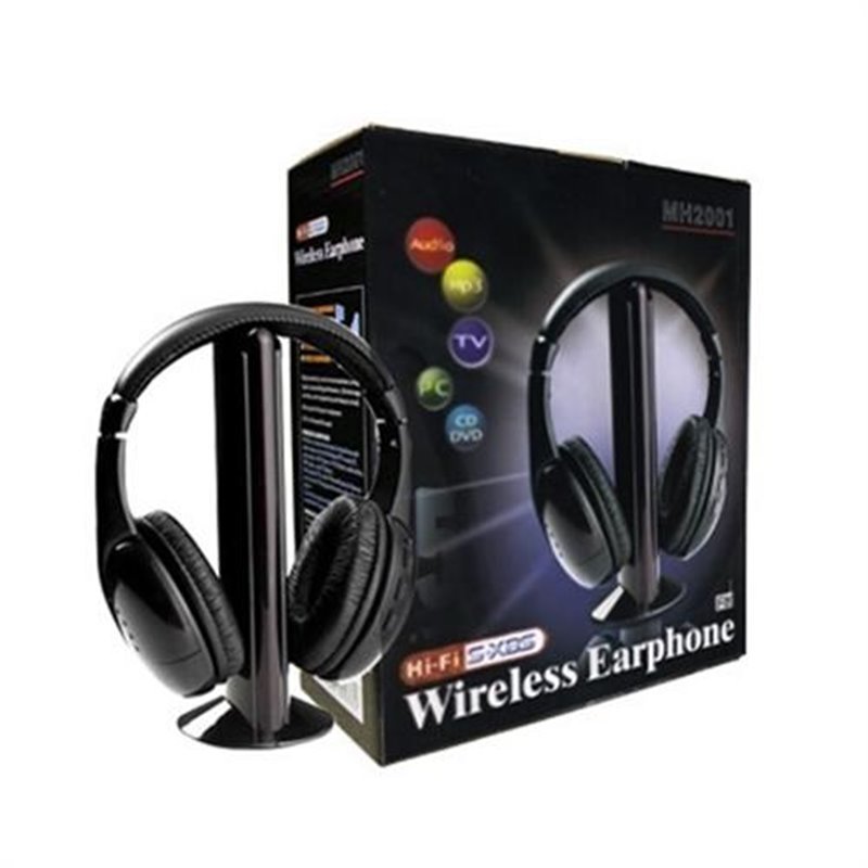 เคาะเดียว (320 บาท) หูฟังไร้สาย 5 in 1 Wireless Headphone and Receiver with MIC