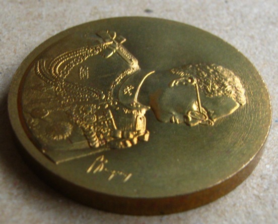 เหรียญในหลวง ภปร เฉลิมพระเกียรติ โมเน่ร์เดอปารีส ผลิตที่ฝรั่งเศส พ.ศ.2546 พร้อมตลับเดิม