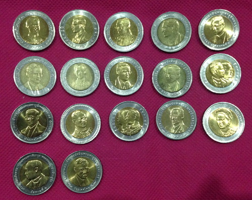 เหรียญ 10 บาท สองสี 17 วาระ เคาะเดียว