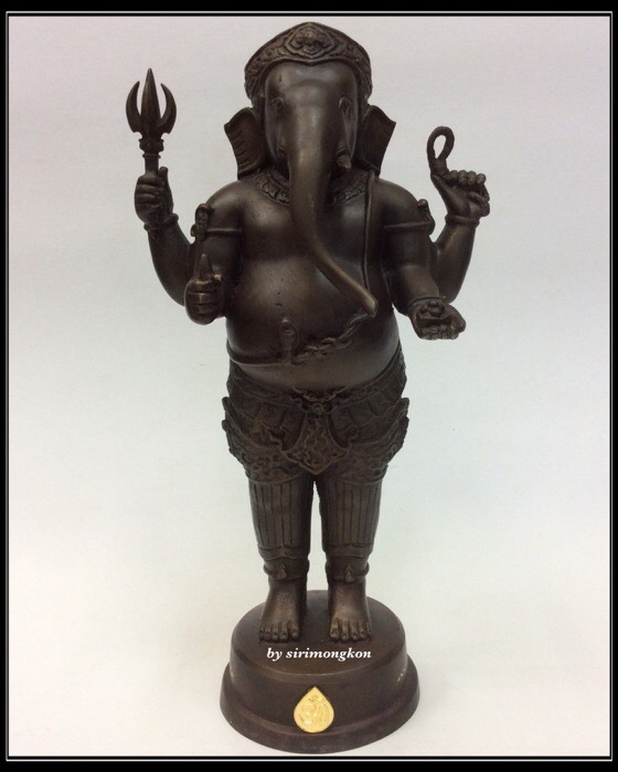 พระพิฆเนศ ปางยืนประทานพร รุ่น 100 ปี กรมศิลปากร ขนาดบูชา สูง 10.5 นิ้ว เนื้อโลหะผสม No.2895