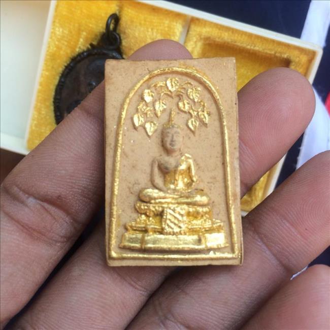 เหรียญปล้องอ้อย + พระพุทธไชยศรี ปิดทอง หลวงปู่เพิ่ม วัดกลางบางแก้ว สภาพสวย พร้อมกล่องเดิมครับ