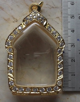 ตลับเงินล้อมเพชร ชุบทองแท้ใส่ขุนแผนพรายกุมารพิมพ์ใหญ่ เคาะเดียว 