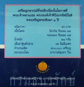 เหรียญกษาปณ์ 50 บาท ที่ระลึกพระเจ้าหลานเธอพระองค์เจ้าทีปังกรรัศมีโชติ
