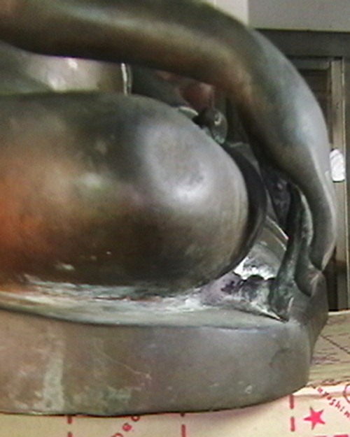 พระพุทธรูปบูชาเนื้อทองผสม หน้าตัก 11 นิ้ว  ศิลป์สวย  ปิด6500ครับ