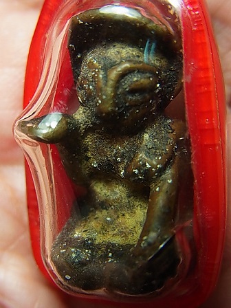 นางกวักศิลปนคร แบบพังพะกาฬ หล่อโบราณ เนื้อทองแดงเถื่อน เลี่ยมเก่า