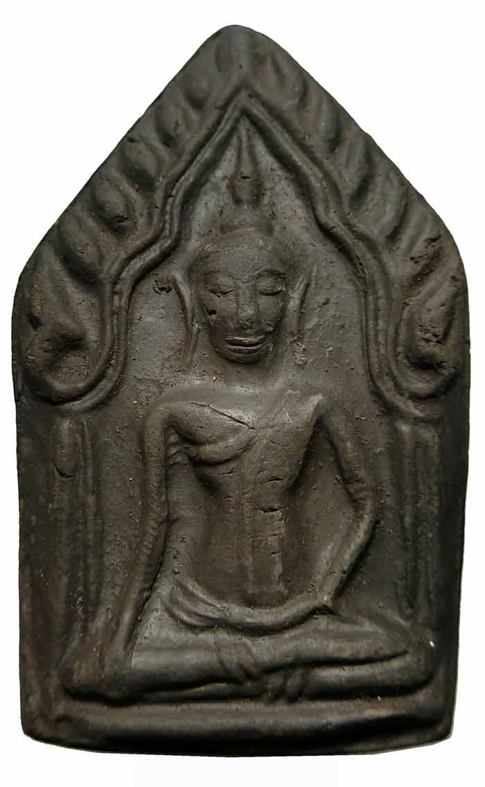 ขุนแผนดินเผารุ่น 2 เนื้อดำสนิท นิยม หลวงพ่อตัด วัดชายนา มีหน้ามีตา หายากประสบการณ์สูงจ้า