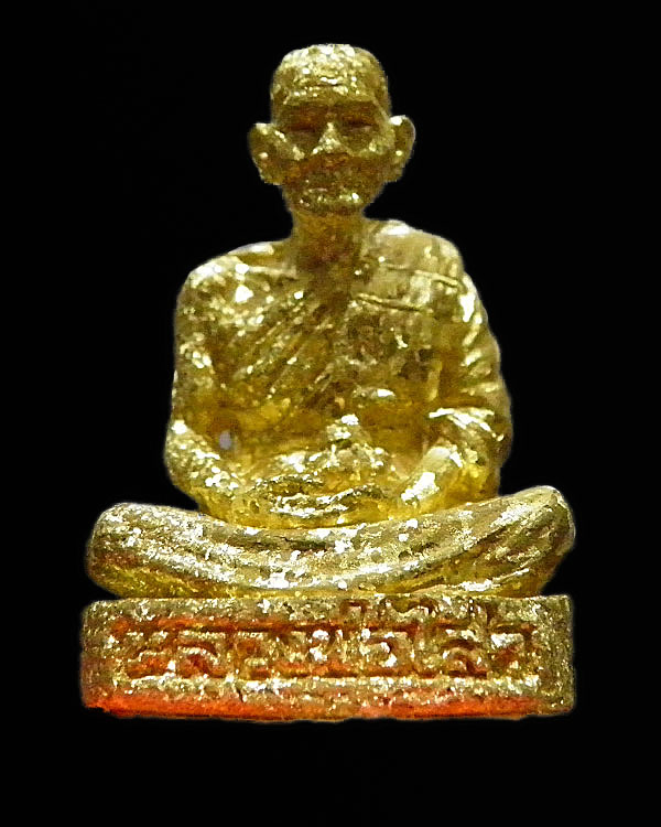 พระรูปหล่อทองระฆัง พระครูสถิตโชติคุณ(หลวงพ่อไสว ฐิตวณฺโณ) วัดปรีดาราม (ยายส้ม) ต.คลองจินดา อ.สามพราน