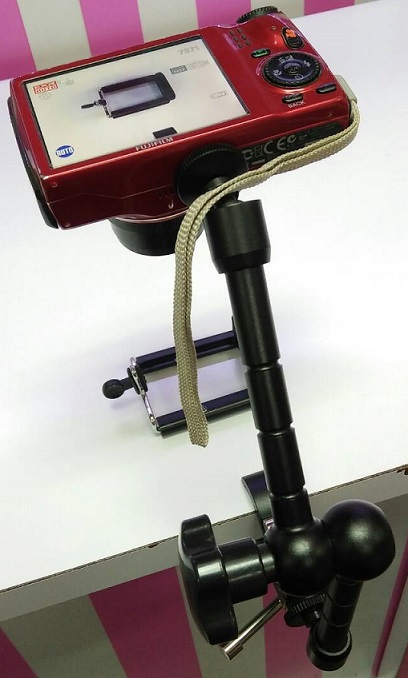 ขายึดกล้องถ่ายภาพ พร้อมตัวต่อสำหรับมือถือ เคาะเดียว