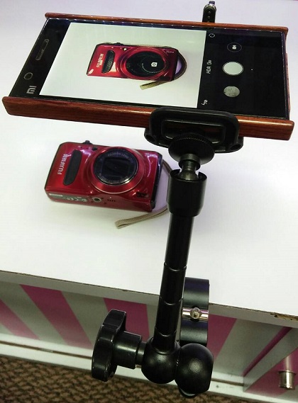 ขายึดกล้องถ่ายภาพ พร้อมตัวต่อสำหรับมือถือ เคาะเดียว