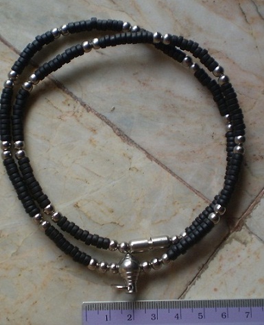 สร้อยกะลาตาเดียว บวกเม็ดสแตนเลส  หัวขุน  เคาะเดียว 