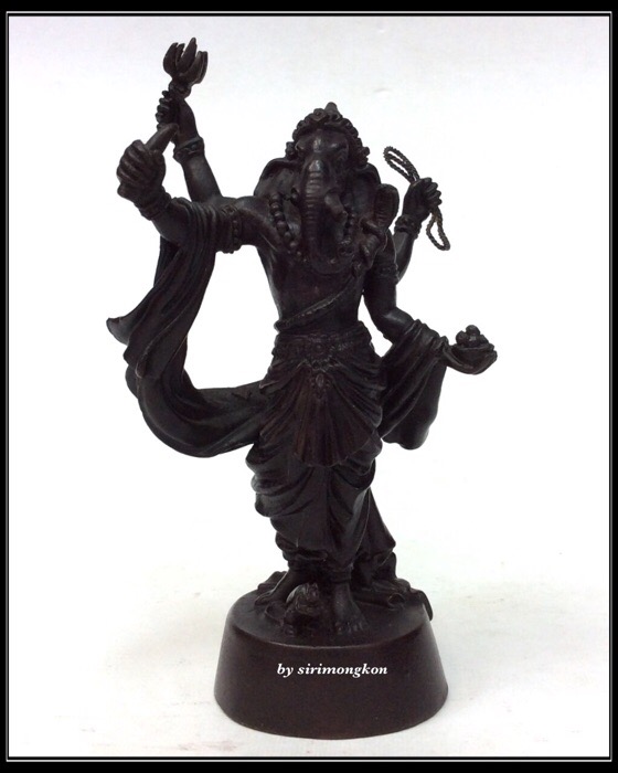 พระพิฆเนศ ปางมหาเทพ รุ่นเฉลิมพระเกียรติ 80พรรษา เวิร์คพอยท์ ขนาดบูชา3.9นิ้ว No.3631 พร้อมหนังสือ