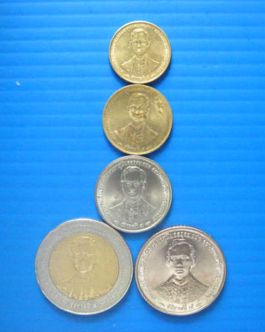 ชุดเหรียญกษาปณ์ ที่ระลึกฉลองสิริราชสมบัติครบ 50 ปีกาญจนาภิเษก ปี 2539 ชุด5 เหรียญ