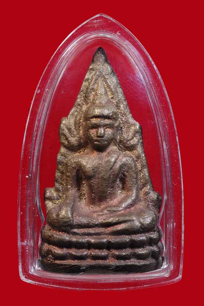 พระพุทธชินราช พิมพ์ ต้อบัวเล็บช้าง (นิยม) ไม่ตอกโค๊ต สภาพสวยมาก ล้ำมาก ปี 2485 + ใบรับรอง    