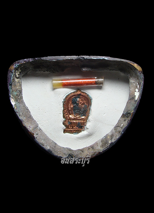 พระบูชาขนาดหน้าตัก 3 นิ้ว เนื้อทองเหลืองรมน้ำตาล รุ่น กฐินปี ๕๙(วัดเชิงเขา) ลพ.รวย วัดตะโก จ.อยุธยา