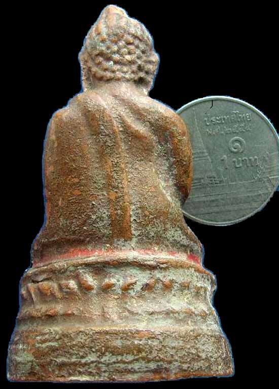 *พระบูชารัตนะฯ เล็กๆ เนื้อดินเผา ทาทองล่องชาด..หายาก*