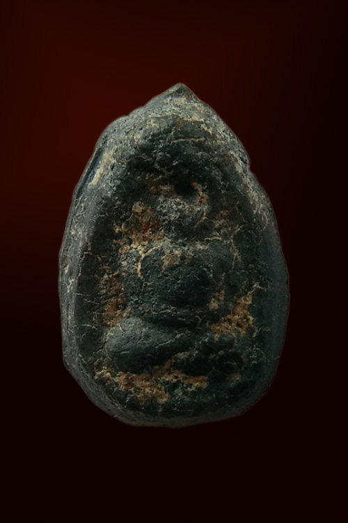 พระพิจิตรเม็ดข้าวเม่าพิมพ์แขนกลม  เนื้อชินเงิน