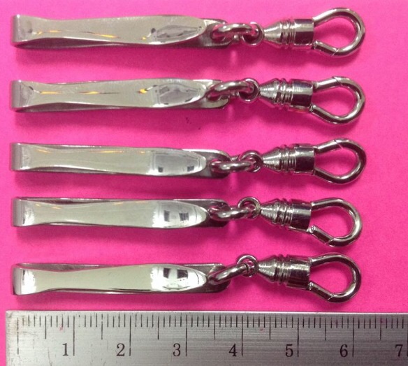 แหนบ สแตนเลส พร้อม ก้ามปู ชุด 5 ตัว 